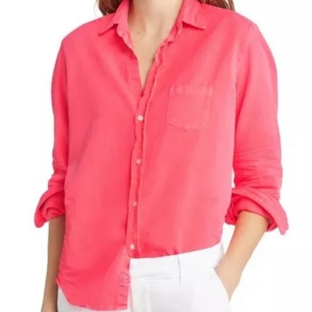 Frank & Eileen 100% Cotton 1 Pocket Eileen Salmon Button-Down Shirt Size S